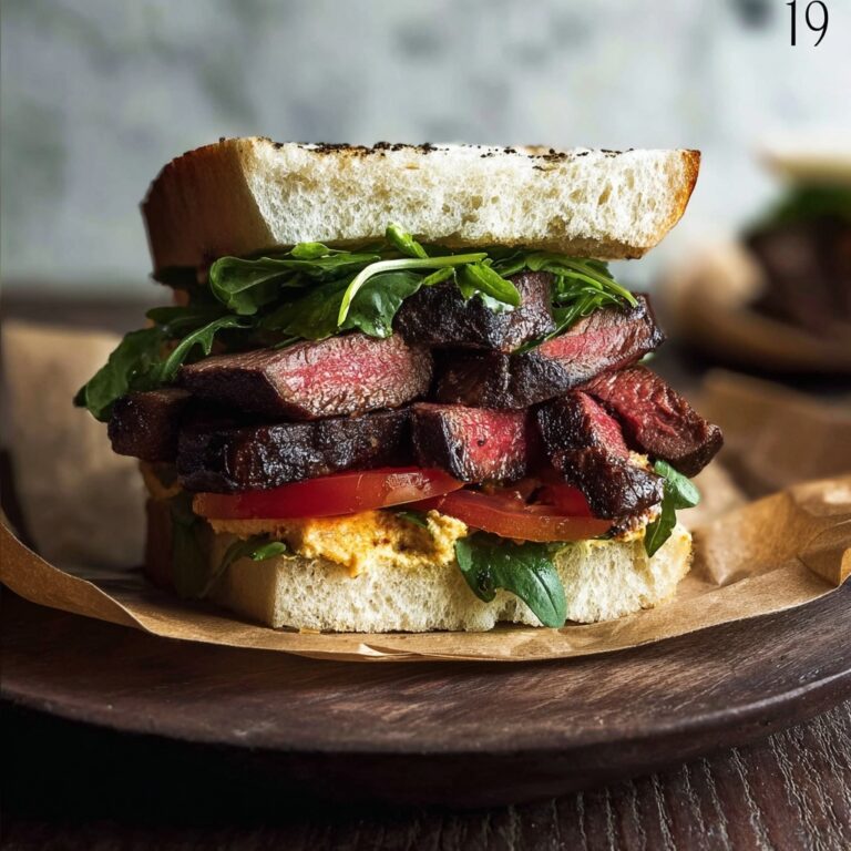 Savory Steak Sandwich with Sweet Onions and Garlic Aioli Recipe