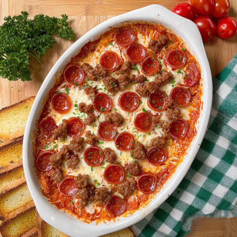 Hot Honey Pepperoni and Sausage Pizza Dip Recipe