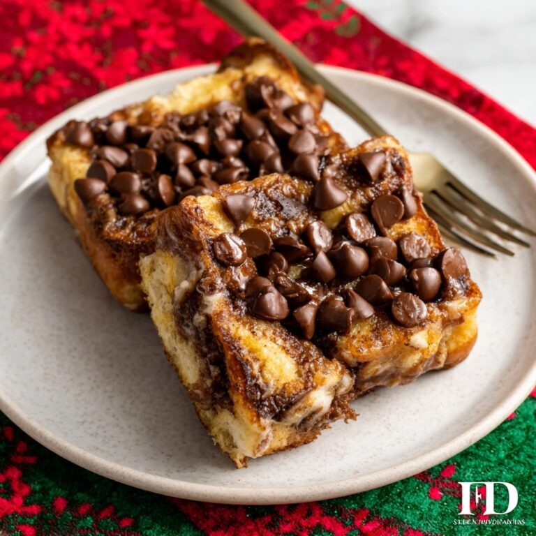 Croissant Breakfast Bake with Chocolate Chips and Cream Cheese Recipe