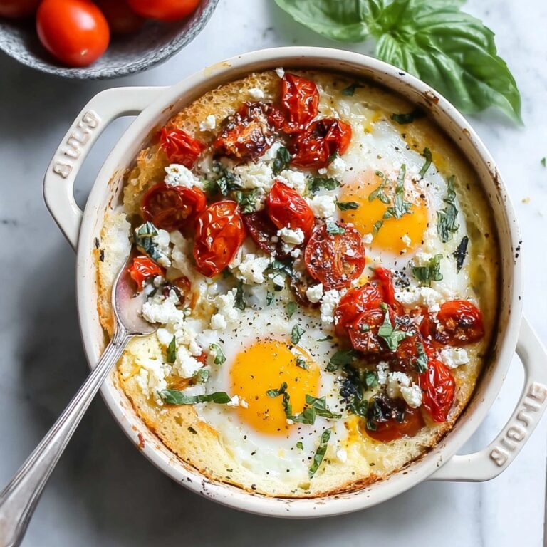 Baked Feta Eggs with Cherry Tomatoes and Spinach Recipe