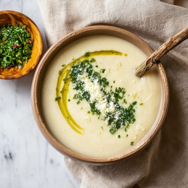 Asiago Roasted Garlic Cauliflower Soup Recipe