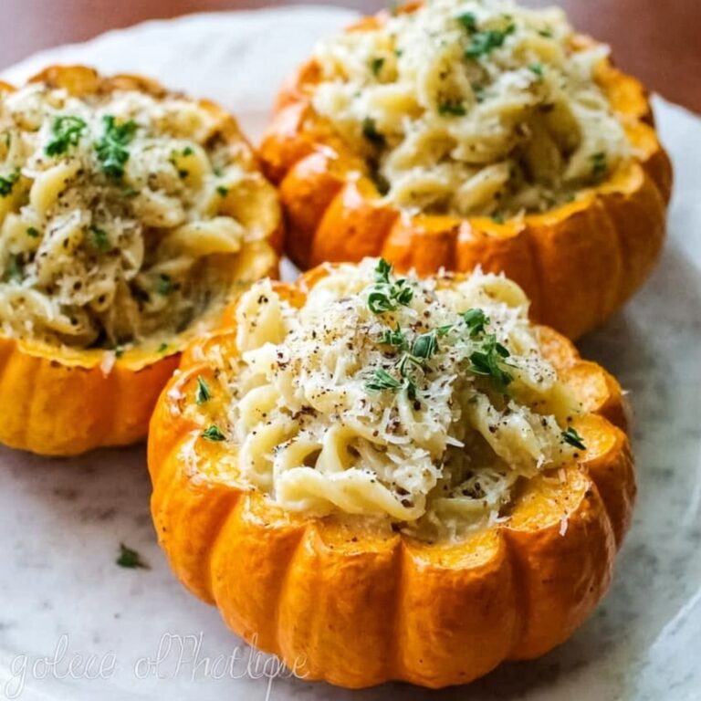 Pumpkin Alfredo Pasta Cauldrons Recipe