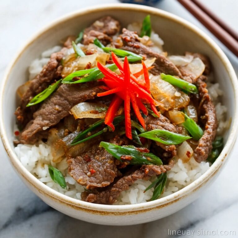 Gyudon (Japanese Beef Rice Bowl) Recipe