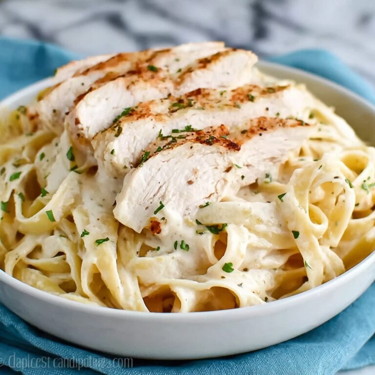 Skinny Low-Fat Chicken Fettuccine Alfredo Recipe
