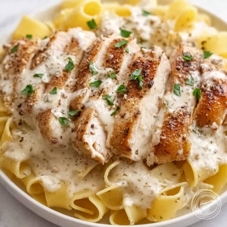 Garlic Parmesan Chicken with Creamy Rigatoni Pasta Recipe