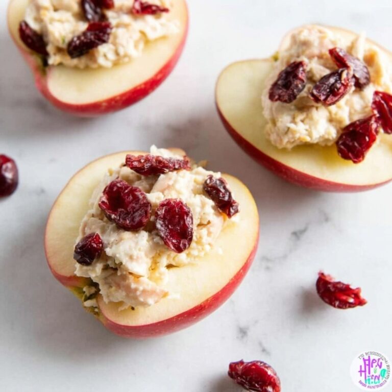 Cranberry Tuna Salad on Apple Slices Recipe