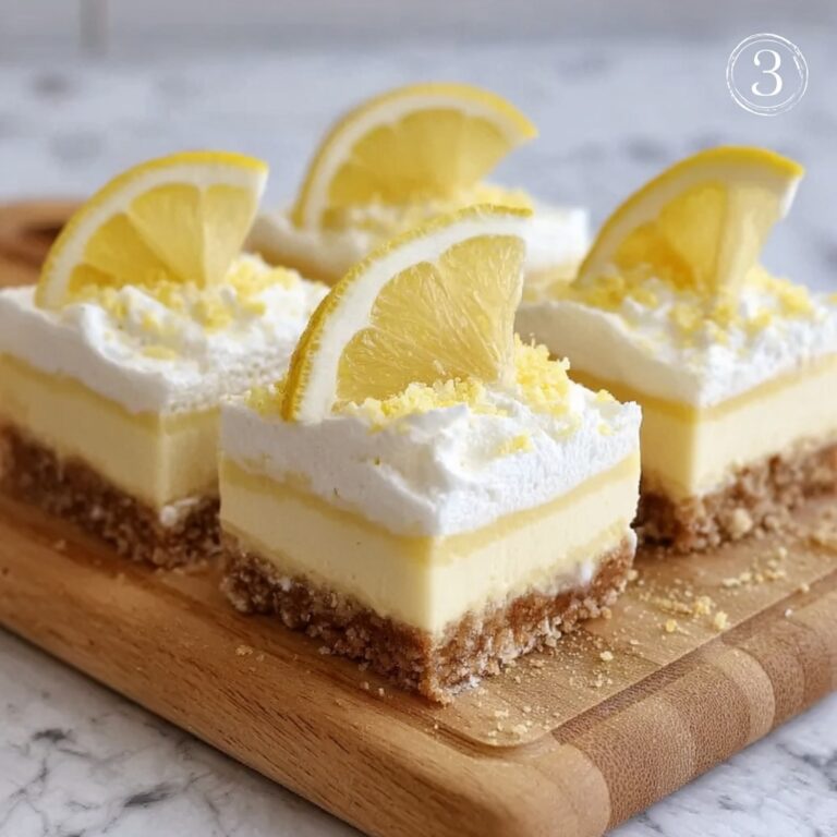 Zesty Lemon Cream Squares Recipe
