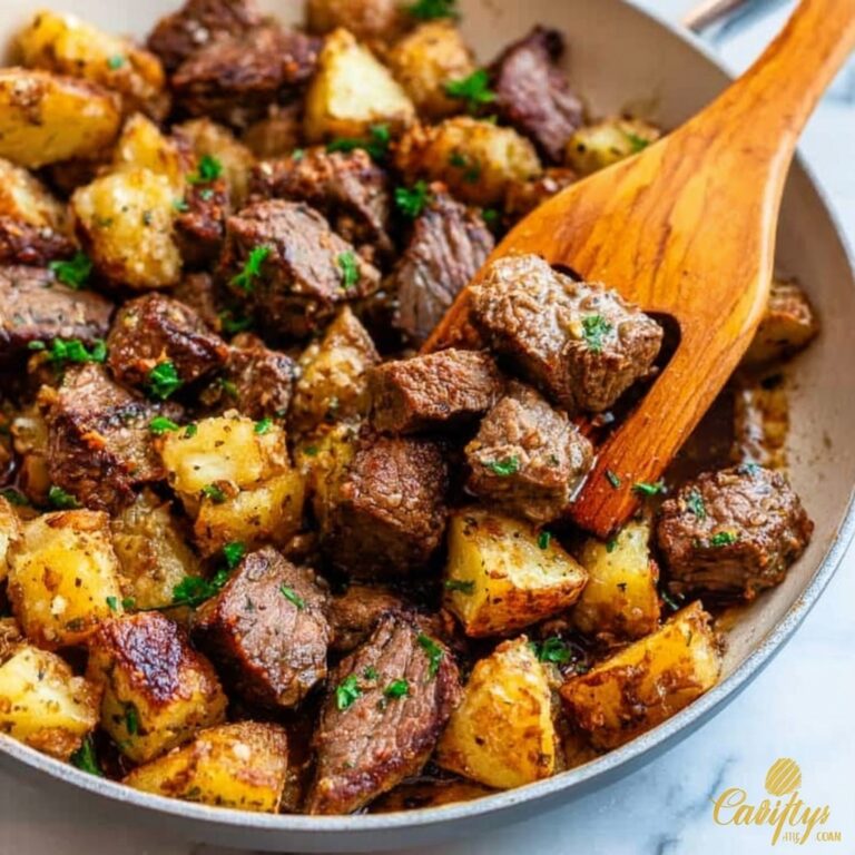 Garlic Butter Steak Bites and Potatoes Recipe