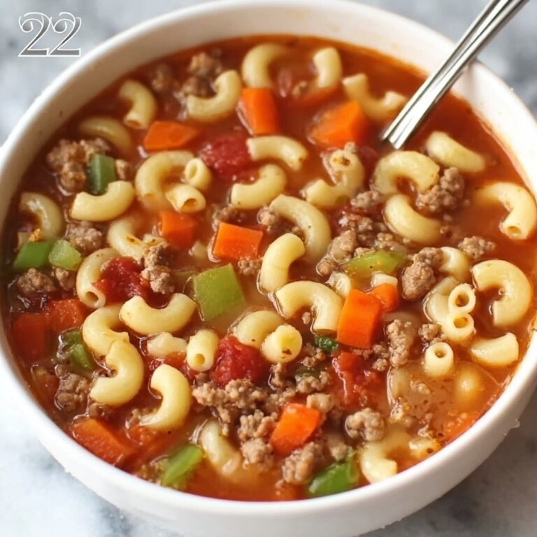 Beef and Macaroni Soup Recipe