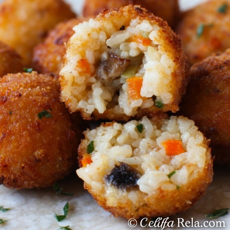 Crispy Parmesan and Gruyère Risotto Arancini with Marinara Dipping Sauce Recipe