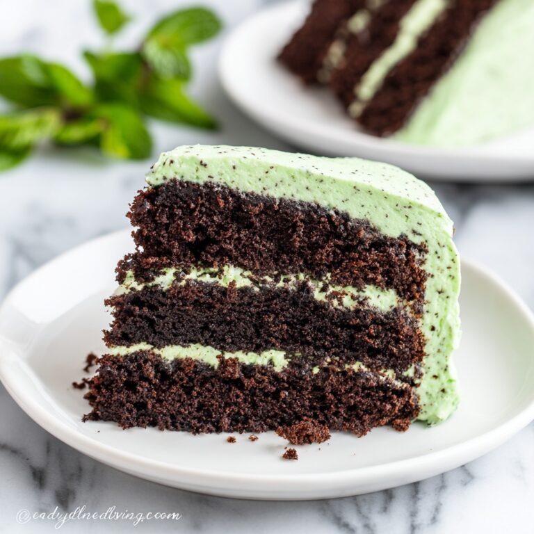 Mint Chocolate Cake with Peppermint Frosting Recipe