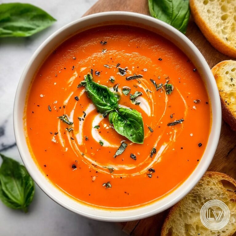 Creamy Roasted Tomato Basil Soup Recipe