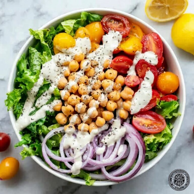 Green Salad with Lemon Tahini Dressing Recipe