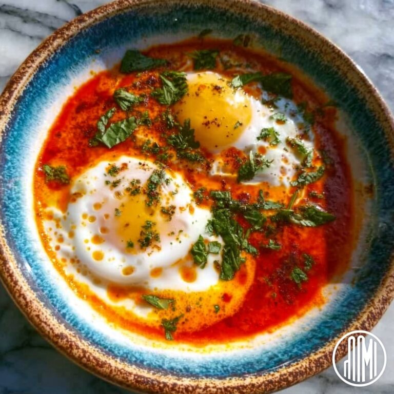 Turkish Eggs Cilbir Recipe