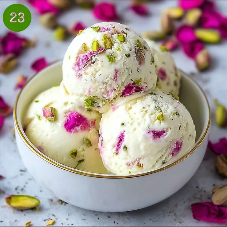 Rose Pistachio No-Churn Ice Cream Recipe