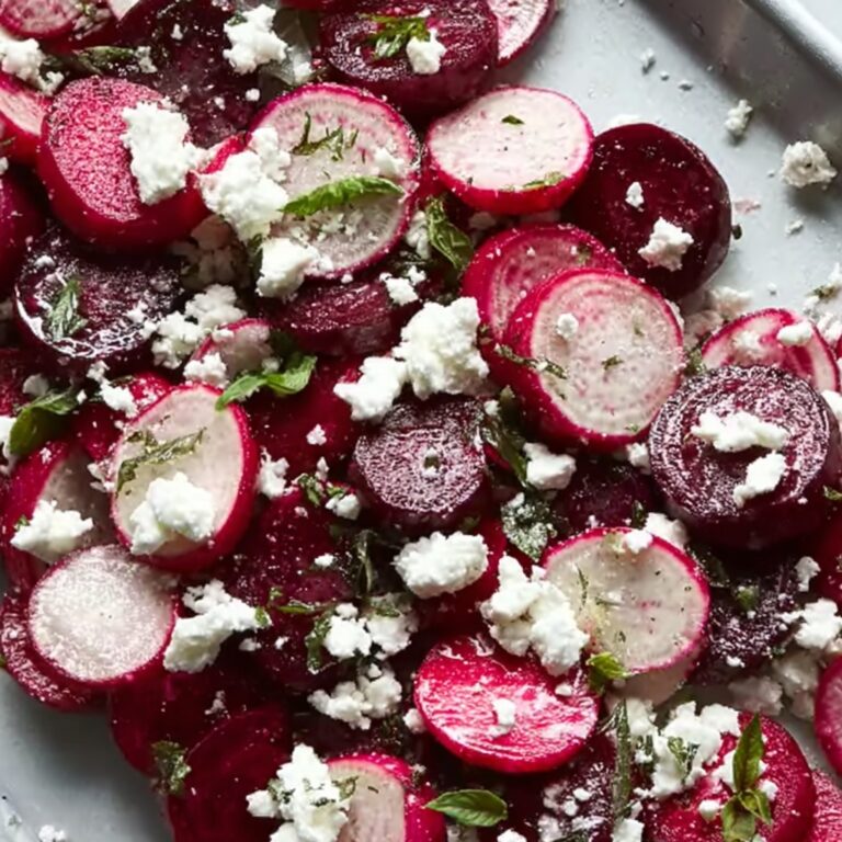 Roasted Beets and Radishes with Goat Cheese Recipe