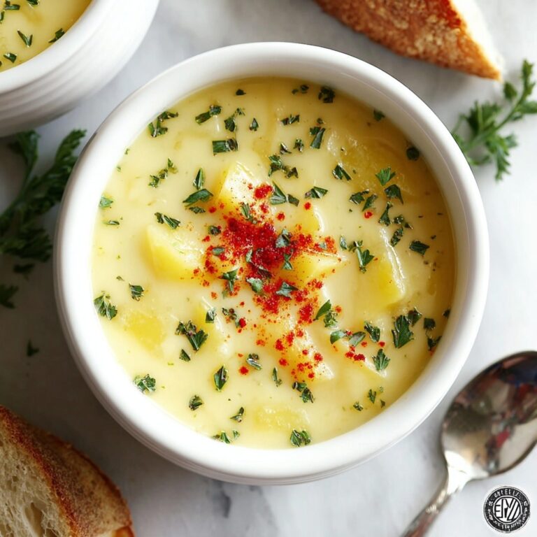 Cozy Cheddar Garlic Herb Potato Soup Recipe